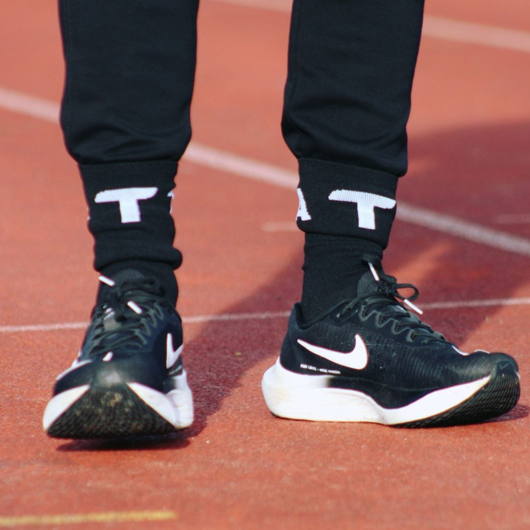 High-Performance Athletic Running Socks - Black