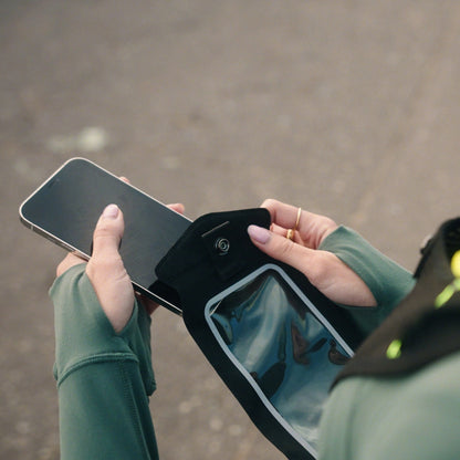 Running Phone Holder Vest - Black/Yellow